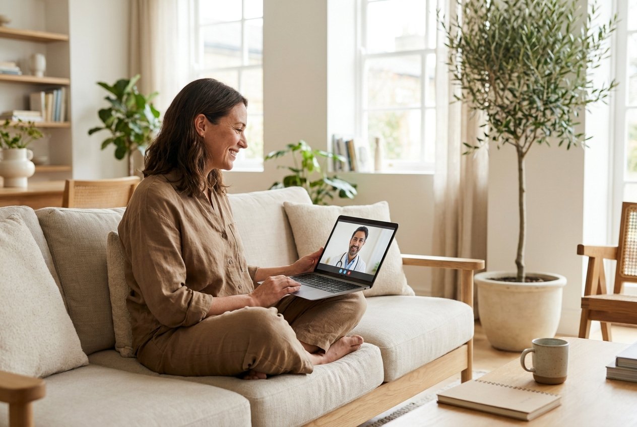 Patient on a telehealth consultation